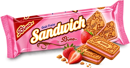 Sandwich Biscuits fourrés à la crème de fraise