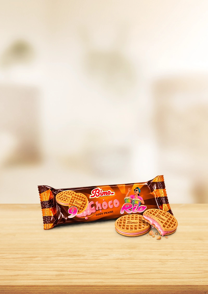 Choco Rio fraise Biscuits fourrés à la crème de fraise