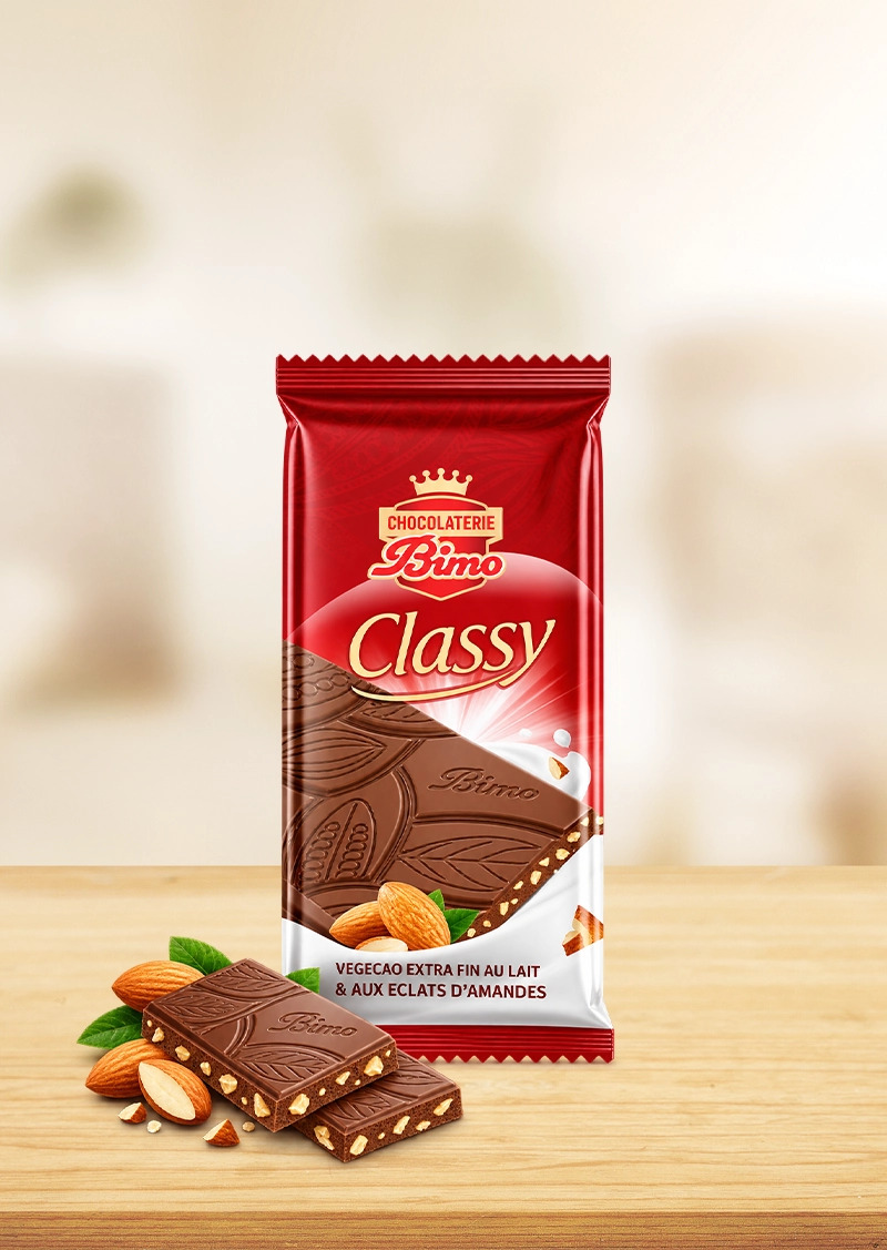 Classy Végécao extra-fin au lait et aux éclats d’amandes