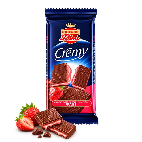 Cremy fraise Végécao extra-fin fourré à la crème de fraise