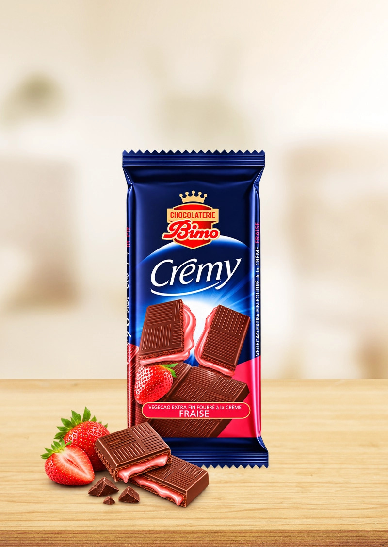 Cremy fraise Végécao extra-fin fourré à la crème de fraise