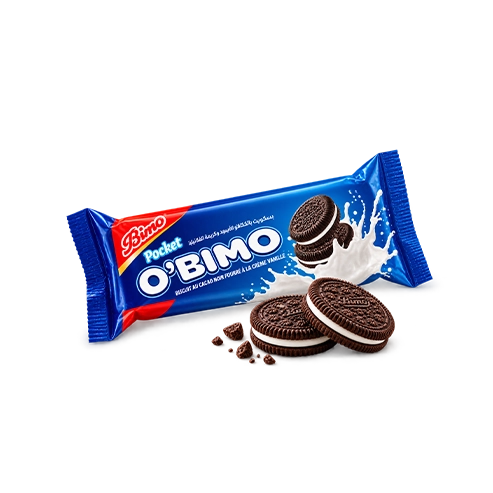 Biscuits au cacao noir fourrés à la crème de vanille