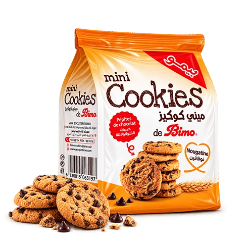 Mini cookies nougatine aux pépites de chocolat