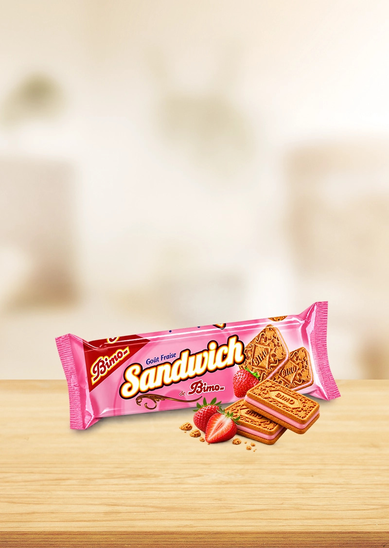 Sandwich Biscuits fourrés à la crème de fraise