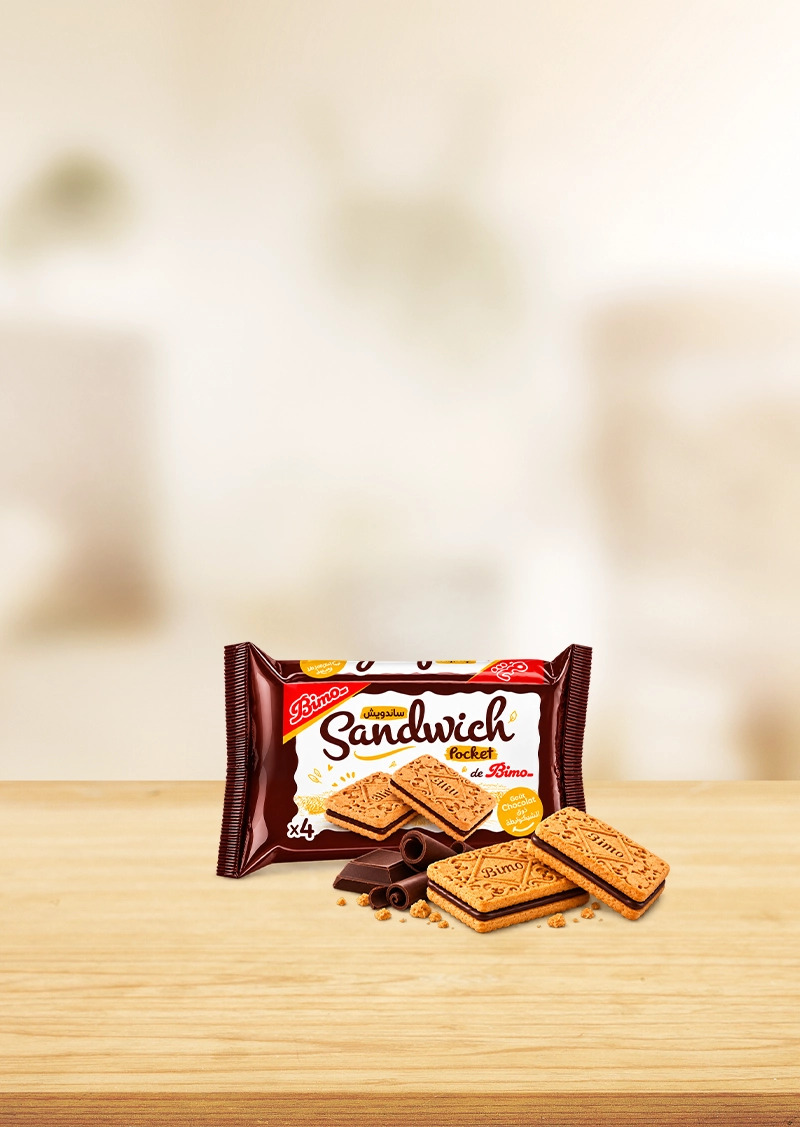 bimo sandwich pocket au chocolat